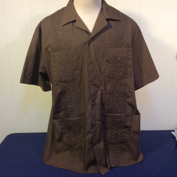 Omega Italy mens button down short Sleeve shirt size XL - Picture 3 of 8